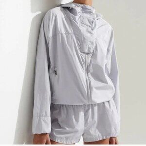 Varley Terrace Hooded Windbreaker Gray Size XS Runs Big